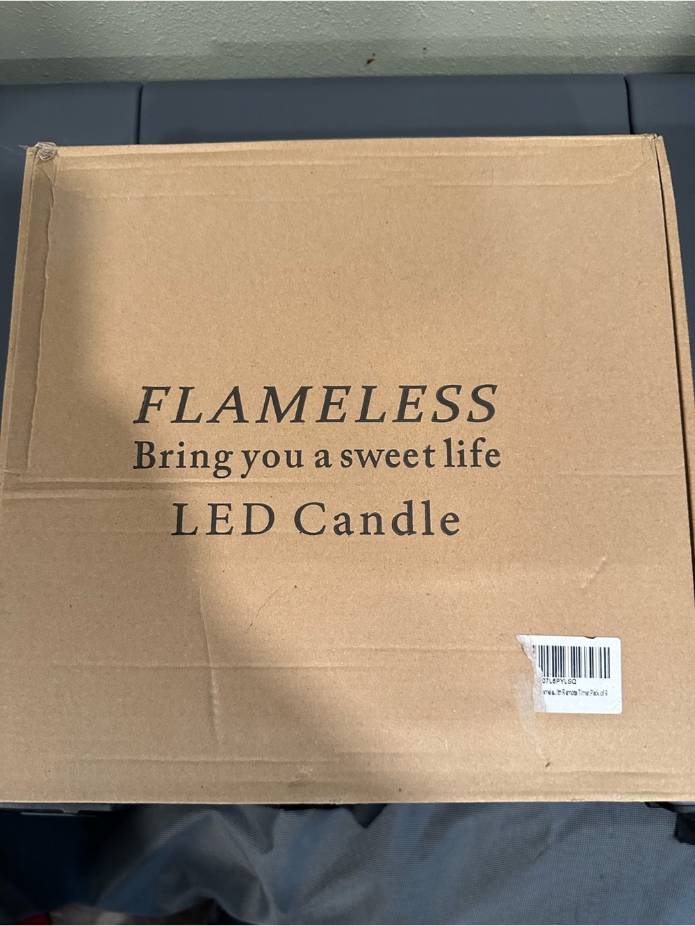 Flameless LED Candle Box - Natural Brown
